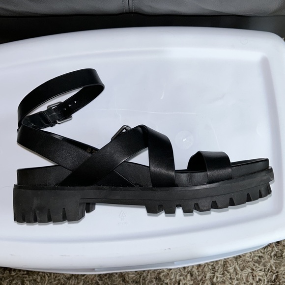 🌞Black Platform Sandals - Picture 4 of 5